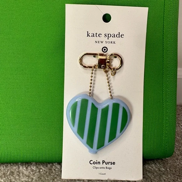Kate Spade X Target Collaboration Colorblock Blue, Green Knit Tote w Coin Purse - Picture 2 of 8